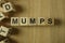 Mumps word from wooden blocks