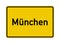 Munchen city limits road sign