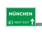 MUNCHEN road sign isolated on white