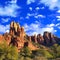 Munds Mountain Redrock Pinnacles Near Sedona, Arizona