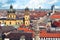 Munich city center view to old town, roofs and spires