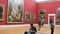 Munich, Germany - December 17, 2019: Old Pinakothek. Exposition of beautiful large world-famous paintings by artists