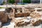 Munich, Germany - July 5, 2011 : Excavation works in city block behind Marienplatz.