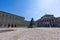 Munich, Germany - July 6, 2022: In the morning at the National Theatre Nationaltheater on the Max Joseph square. Historic opera