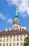 Munich, Germany - July 6, 2022: Peterskirche or also called Alter Peter, behind the