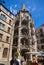 Munich, Germany - July 6, 2022: The Prunkhof, the magnificent courtyard of the new town hall MÃ¼nchen. A labyrinth is paved in the