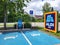 MUNICH, GERMANY, JUNE 2022: Aldi Charger for free electric car loading.