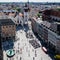 MUNICH, Germany - May 5, 2018: Aerial Scenic View from the Altes Rathaus, Marienplatz, Munich City Center