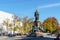 Munich, Germany - October 20, 2017: Maxmonument 1875, statue o