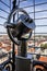 Munich, Germany. Panoramic viewpoint. Telescope in Peterskirche