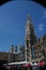 MUNICH, GERMANY - People in Marienplatz on the the famous Town Hall at evening, Munich, Germany.