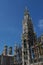 MUNICH, GERMANY - People in Marienplatz on the the famous Town Hall at evening, Munich, Germany.