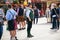 Munich, Germany-September 27, 2017: Man in traditional bavarian clothes leather pants walk on the Oktoberfest