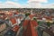 Munich historical center panoramic aerial cityscape. Spring day. Bavaria, Germany