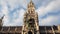 Munich Marienplatz Town Hall building tower in Marienplatz square, Munchen city centre old town, Germany