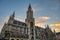 Munich (Munchen) Germany, sunrise at Marienplatz new Town Hall Square