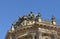 Munich neo-baroque architecture: gable decoration of former  stock exchange building, Lenbachplatz, Munich, Bavaria, Germany