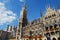 Munich Town Hall and Frauenkirche towers in the sun