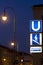 Munich underground / bus signs at night