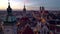 Munich WInter Evening Twilight Aerial skyline Drone Video. City centre Church and Marienplatz square, Muenchen, Germany