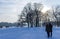 MUNICH â€“ JANUARY 28: People enjoying beautiful weather during wi