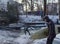 MUNICH â€“ JANUARY 28: A surfer riding top of a wave on river Isar