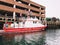 Municipal ferries parked on the Portland waterfront