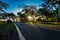 Municipal park of Ribeirao Preto - Sao Paulo, Brazil, View of the Curupira Park walking trail in Ribeirao Preto at dusk