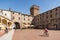 Municipal square, one of the most important square in Ferrara, Italy