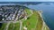 Munjoy Hill aerial view, Portland, ME, USA