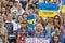 MUNSTER, GERMANY - August 24th, 2002: Ukrainians celebrate the Day of Independence in the streets and squares of many European