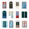 Muntin Bars Window Panels Icons Set