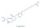 Mupirocin pseudomonic acid antibiotic drug molecule. Used topically against gram-positive bacteria. Skeletal formula.