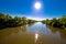 Mura river landscape and flow view