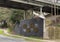 A mural by Alli Koch at the underpass where the historic Katy Trail passes over Hall Street in Uptown, Dallas, Texas.