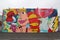 Mural art at street art attraction Coney Art Walls at Coney Island section in Brooklyn