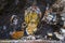 Mural of Guru Rinpoche and deities in cave , Bhutan