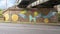 A mural by Leslie Marshall at the underpass where the historic Katy Trail passes over Lemon Avenue in Uptown, Dallas, Texas.