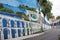 Mural and tram tracks in Santa Teresa