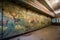 murals depicting mythical creatures or scenes from nature