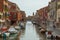 Murano Island, Venezia, Italy - July 06, 2019: Streets and canals of Murano Island known for its glass-making tradition