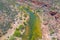 Murchison river passing through Kalbarri national park in Australia around hawks head lookout