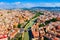 Murcia city aerial panoramic view in Spain