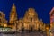 MURCIA, SPAIN, JUNE 19, 2019: Night view of the Cathedral Church of Saint Mary in Murcia, Spain