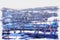 Murmansk, winter, snowfall. Sea Cargo Port. Imitation of a picture. Oil paint. Illustration