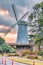 Murphy Windmill in Golden Gate Park, San Francisco, beautiful landscape. Travel concept, landmarks, architecture