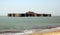 Murud-Janjira Fort situated on an oval-shaped rock off the Arabian Sea coast near the port town of Murad, 165 km or 103 mi south