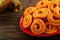 Murukku ,chakkli  delicious Indian vegan spiced  foods.