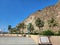 Muscat city Oman city skyline and mountains.