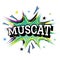 Muscat Oman Comic Text in Pop Art Style